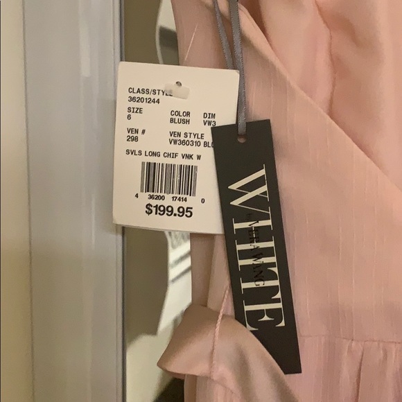 Vera Wang Long Chiffon Dress Low Crisscross Back - Picture 5 of 5